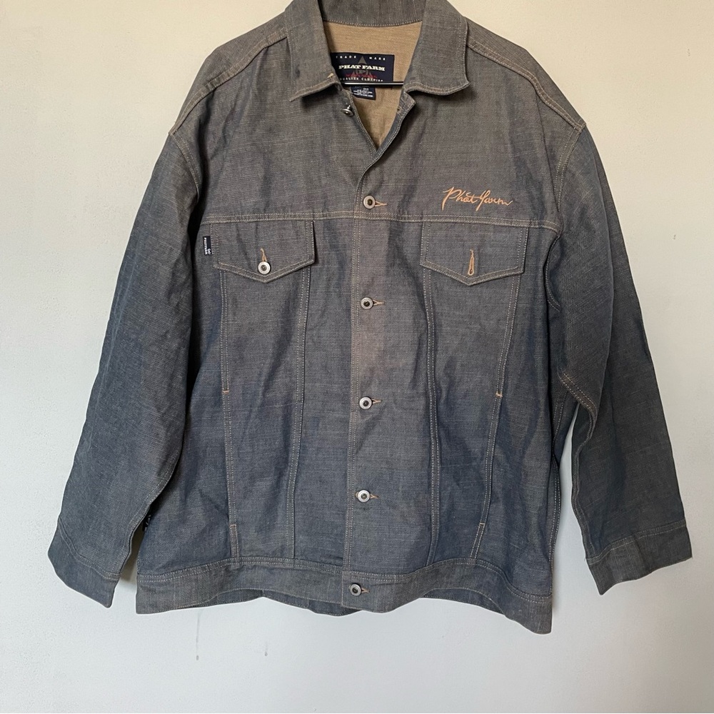 Y2K Phat Farm denim Jean Jacket XXl 2XL